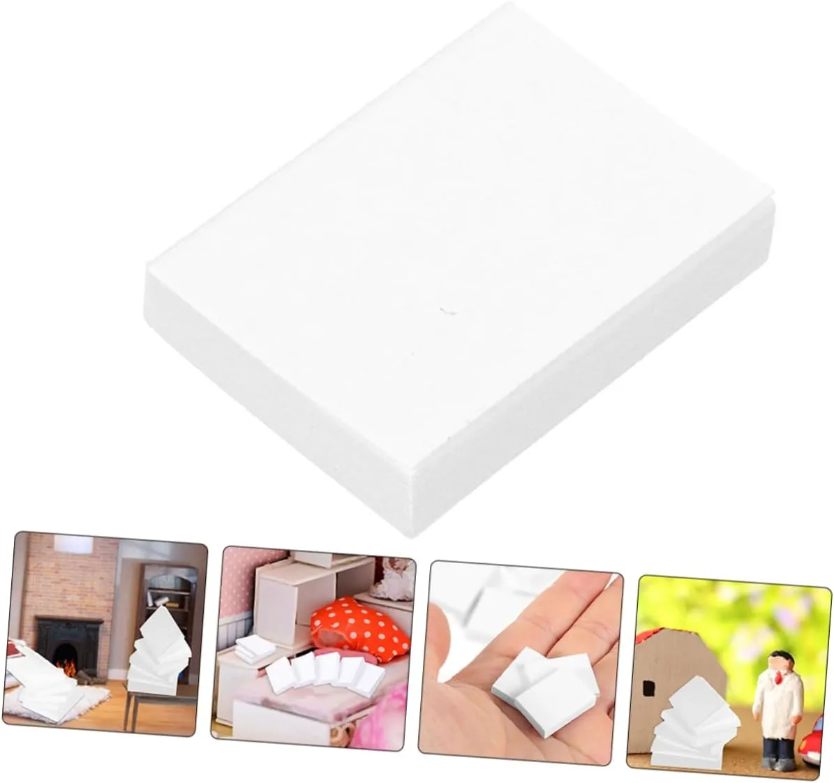 Garneck 2sets 60pcs Miniature Blank Book Models for Dollhouse DIY Decoration Paintable Books for Mini House Creative Accessories for Dollhouse Scenes Present Idea 60pcs*2