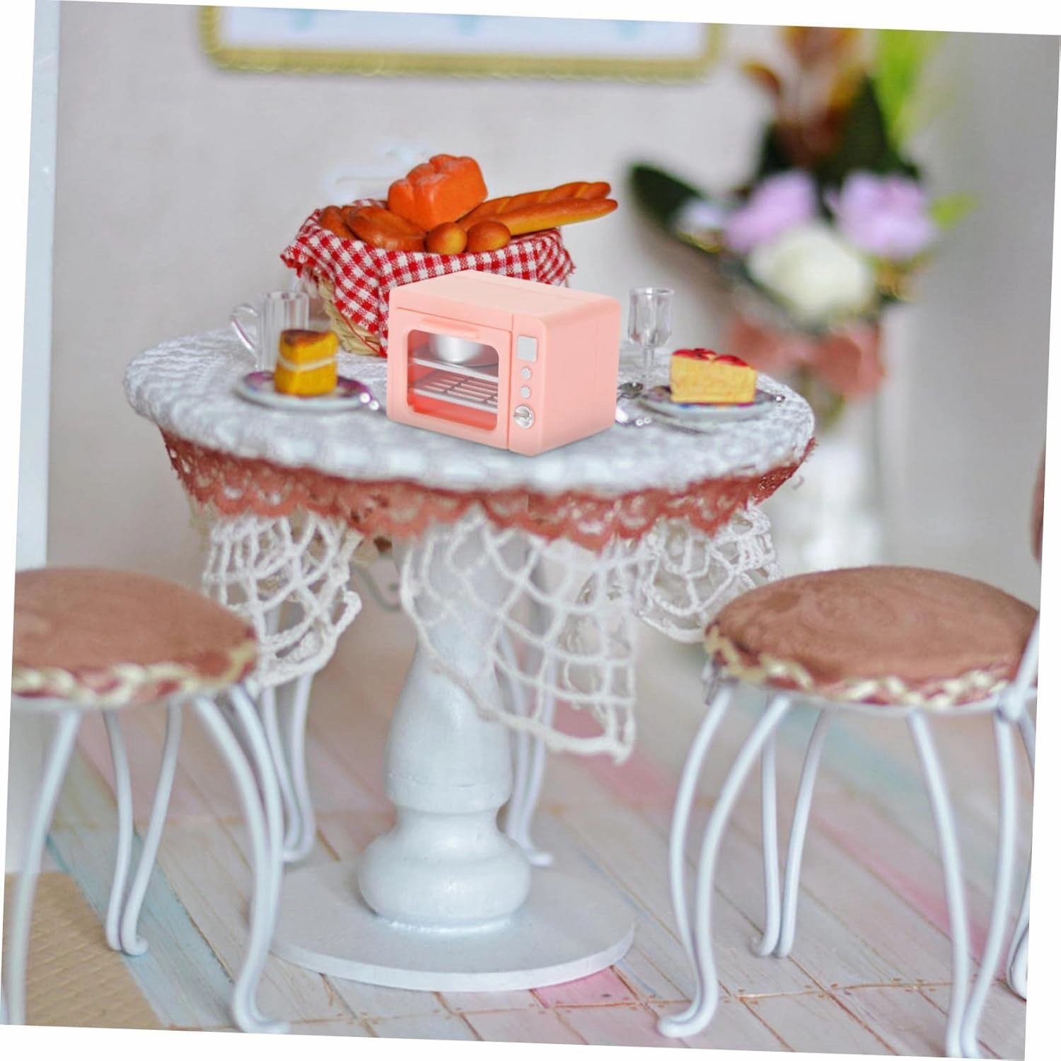 Garneck Miniature Dollhouse Oven Prop Realistic Kitchen Accessory for Dollhouse Decor Oven Model Addition for Playtime and Imaginative Scenes