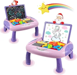 Gift for 1-2 Year Old Girls, Toddler Girl Toys with Magnetic Letters and Numbers, Learning and Educational Toys for 1 2 Year Old, Girls Birthday Christmas Gifts (Unicorn Pink)