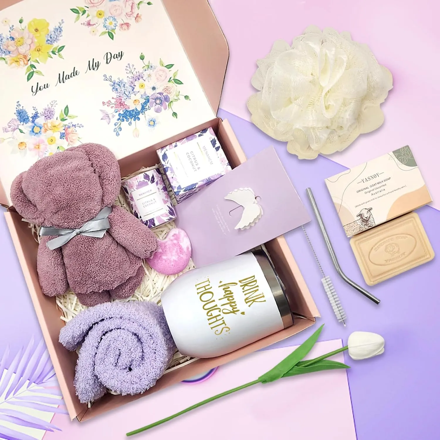 Gifts for Women, Mothers Day Gifts for Mom Grandma Sister Wife Best Friend,Self Care Spa Relaxing Gift Baskets for Her, Get Well Soon Birthday Mothers Day Presents for Women Who Have Everything
