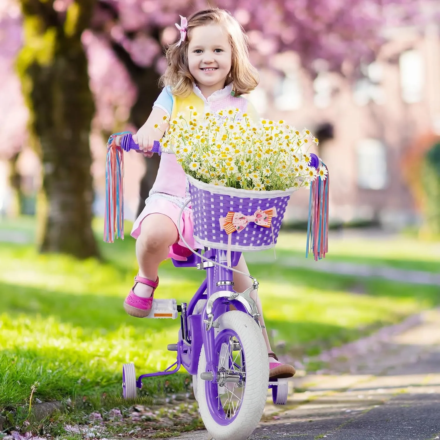 Glaf Toddler Girls Bike for 2-12 Years Old 12 14 16 20 Inch Girls Bike with Training Wheels and Baby Doll Seat Kids Bike Bicycle with Adjustable Seat Handlebar
