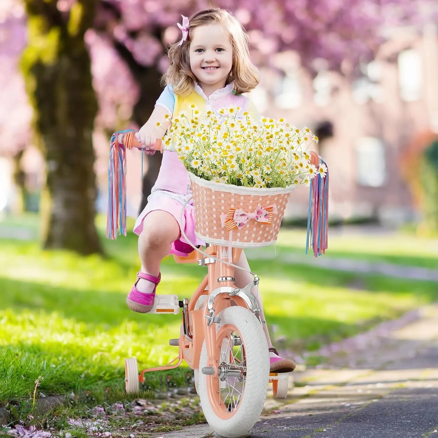 Glaf Toddler Girls Bike for 2-12 Years Old 12 14 16 20 Inch Girls Bike with Training Wheels and Baby Doll Seat Kids Bike Bicycle with Adjustable Seat Handlebar