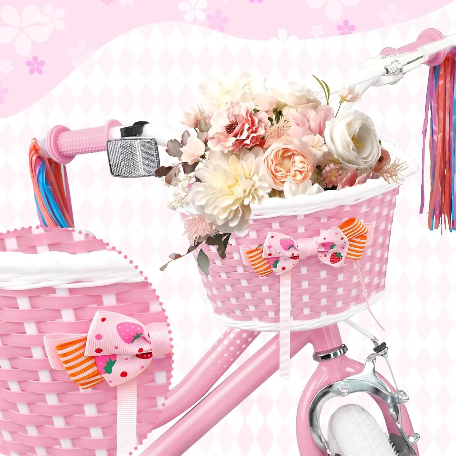 Glaf Toddler Girls Bike for 2-12 Years Old 12 14 16 20 Inch Girls Bike with Training Wheels and Baby Doll Seat Kids Bike Bicycle with Adjustable Seat Handlebar
