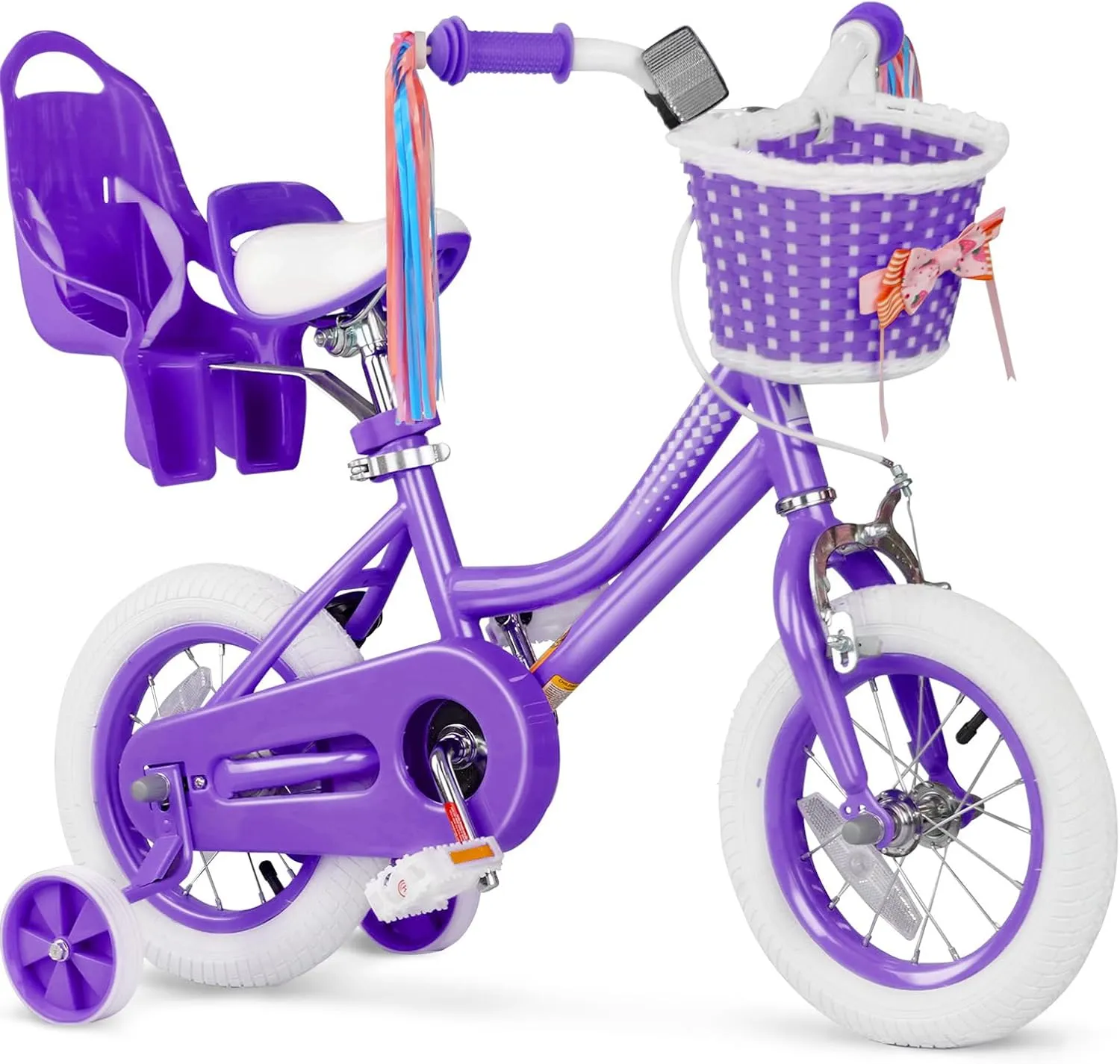 Glaf Toddler Girls Bike for 2-12 Years Old 12 14 16 20 Inch Girls Bike with Training Wheels and Baby Doll Seat Kids Bike Bicycle with Adjustable Seat Handlebar