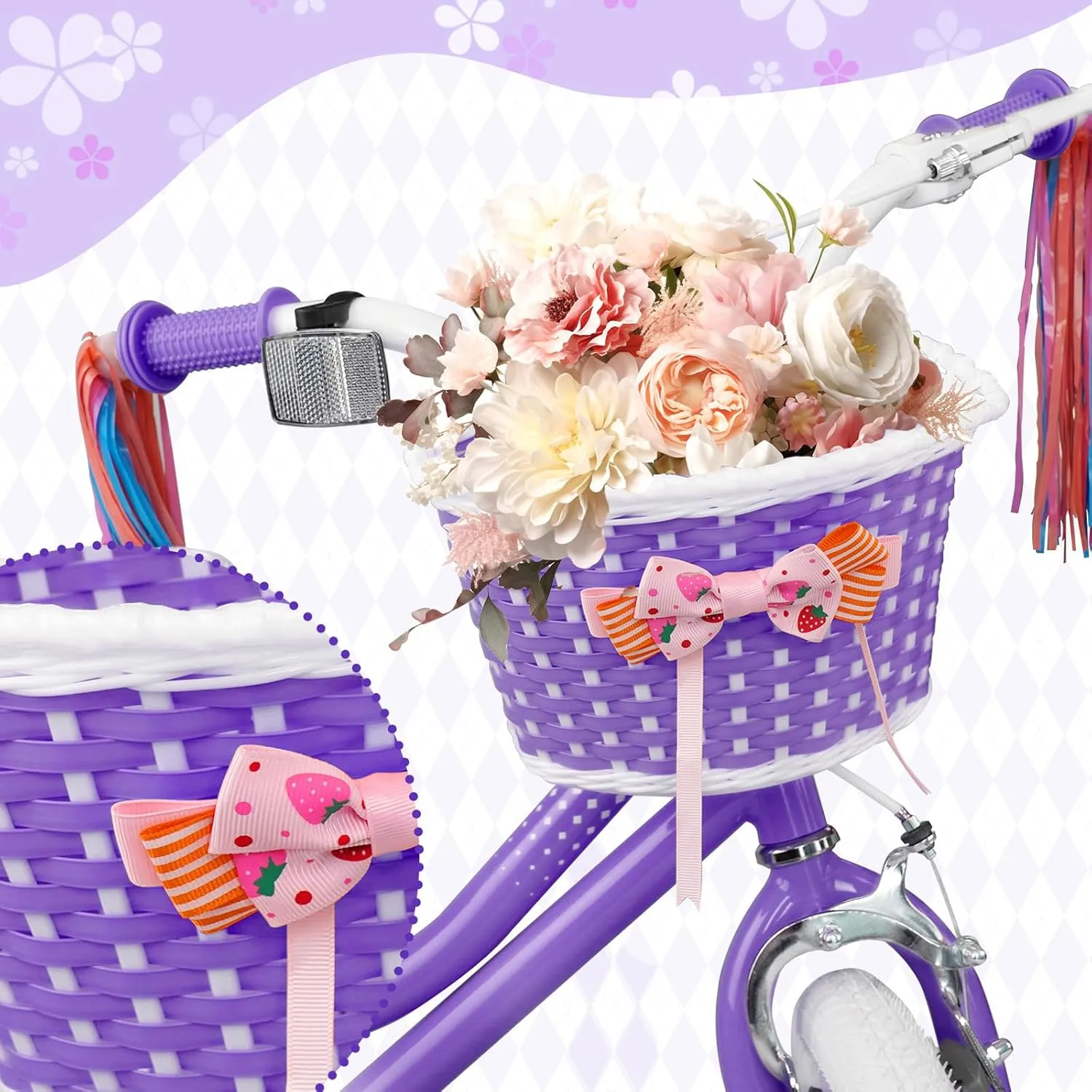 Glaf Toddler Girls Bike for 2-12 Years Old 12 14 16 20 Inch Girls Bike with Training Wheels and Baby Doll Seat Kids Bike Bicycle with Adjustable Seat Handlebar