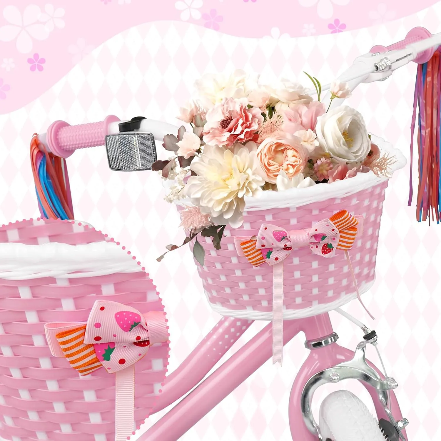 Glaf Toddler Girls Bike for 2-12 Years Old 12 14 16 20 Inch Girls Bike with Training Wheels and Baby Doll Seat Kids Bike Bicycle with Adjustable Seat Handlebar