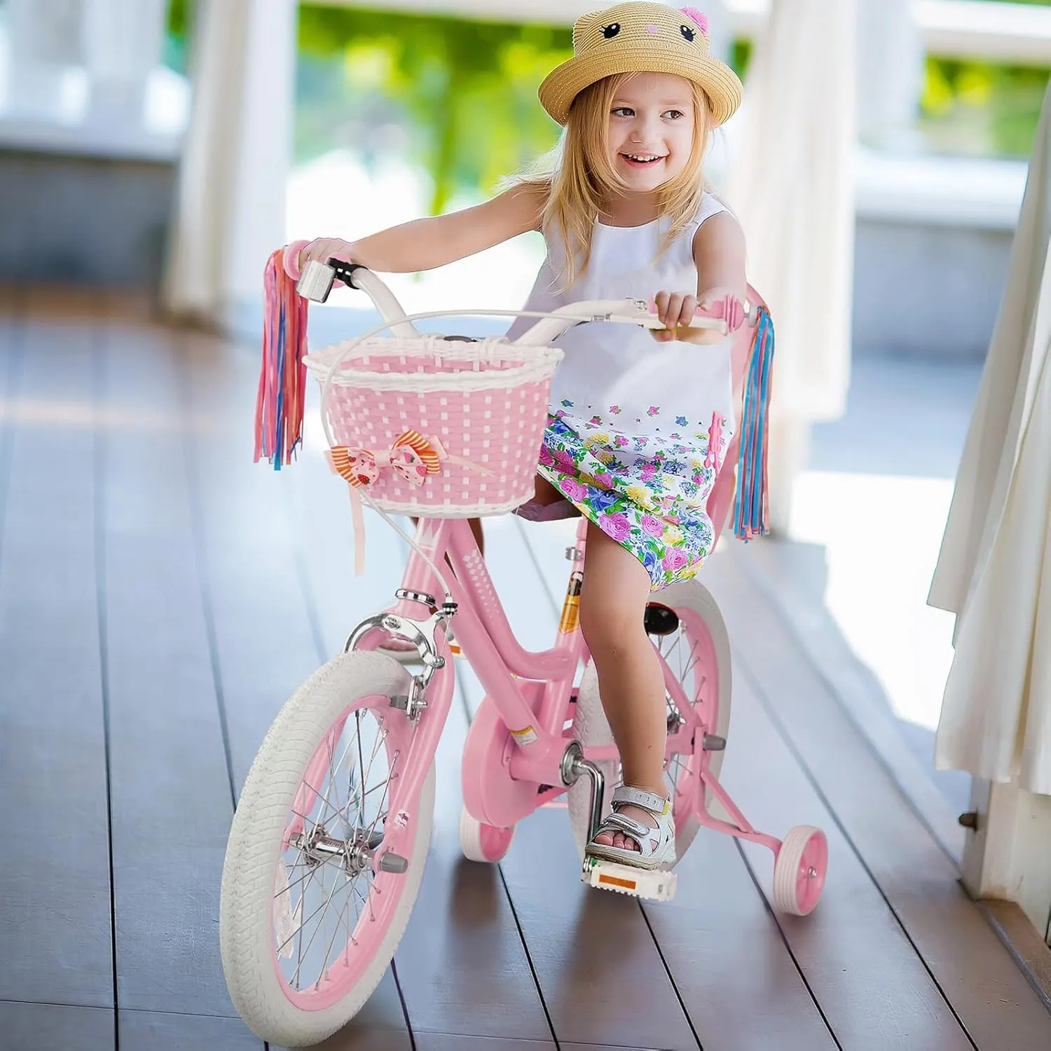 Glaf Toddler Girls Bike for 2-12 Years Old 12 14 16 20 Inch Girls Bike with Training Wheels and Baby Doll Seat Kids Bike Bicycle with Adjustable Seat Handlebar
