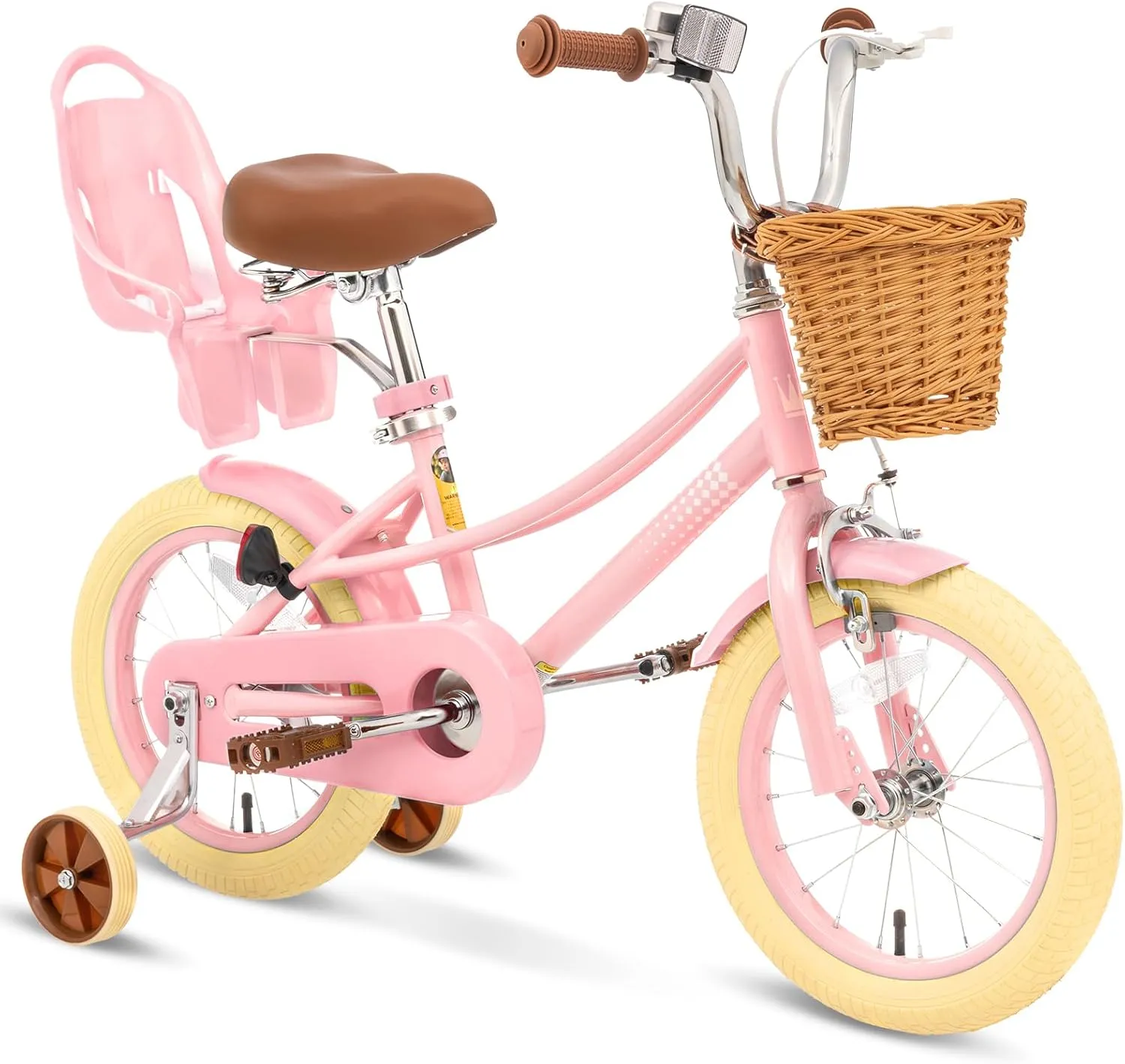 Glaf Toddler Girls Bike for 2-12 Years Old 12 14 16 20 Inch Girls Bike with Training Wheels and Baby Doll Seat Kids Bike Bicycle with Adjustable Seat Handlebar