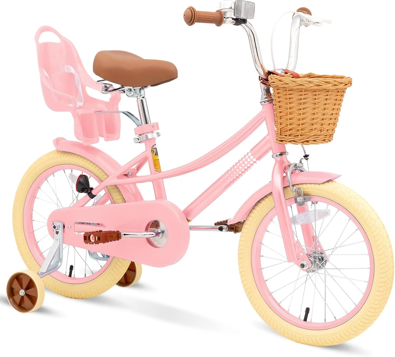 Glaf Toddler Girls Bike for 2-12 Years Old 12 14 16 20 Inch Girls Bike with Training Wheels and Baby Doll Seat Kids Bike Bicycle with Adjustable Seat Handlebar
