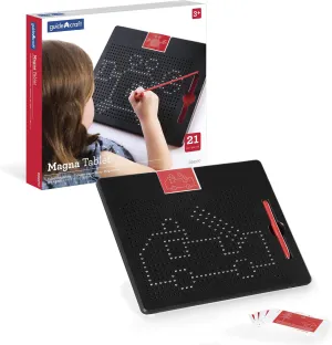Guidecraft Magna Tablet with 10 Double-sided Design Cards - Magnetic Drawing Board for Kids, S.T.E.M Learning & Educational Toy for Children
