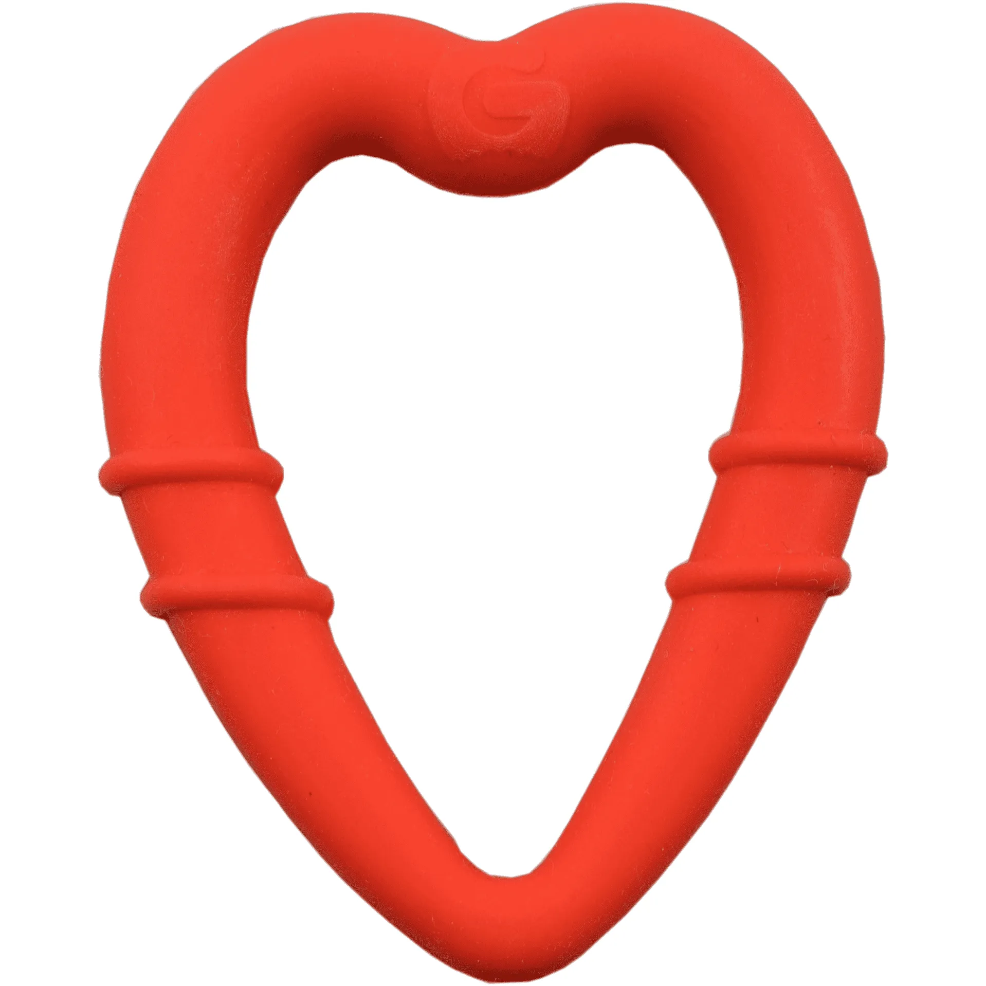 Gummee glove teething mitten Turquoise and Heart shaped ring