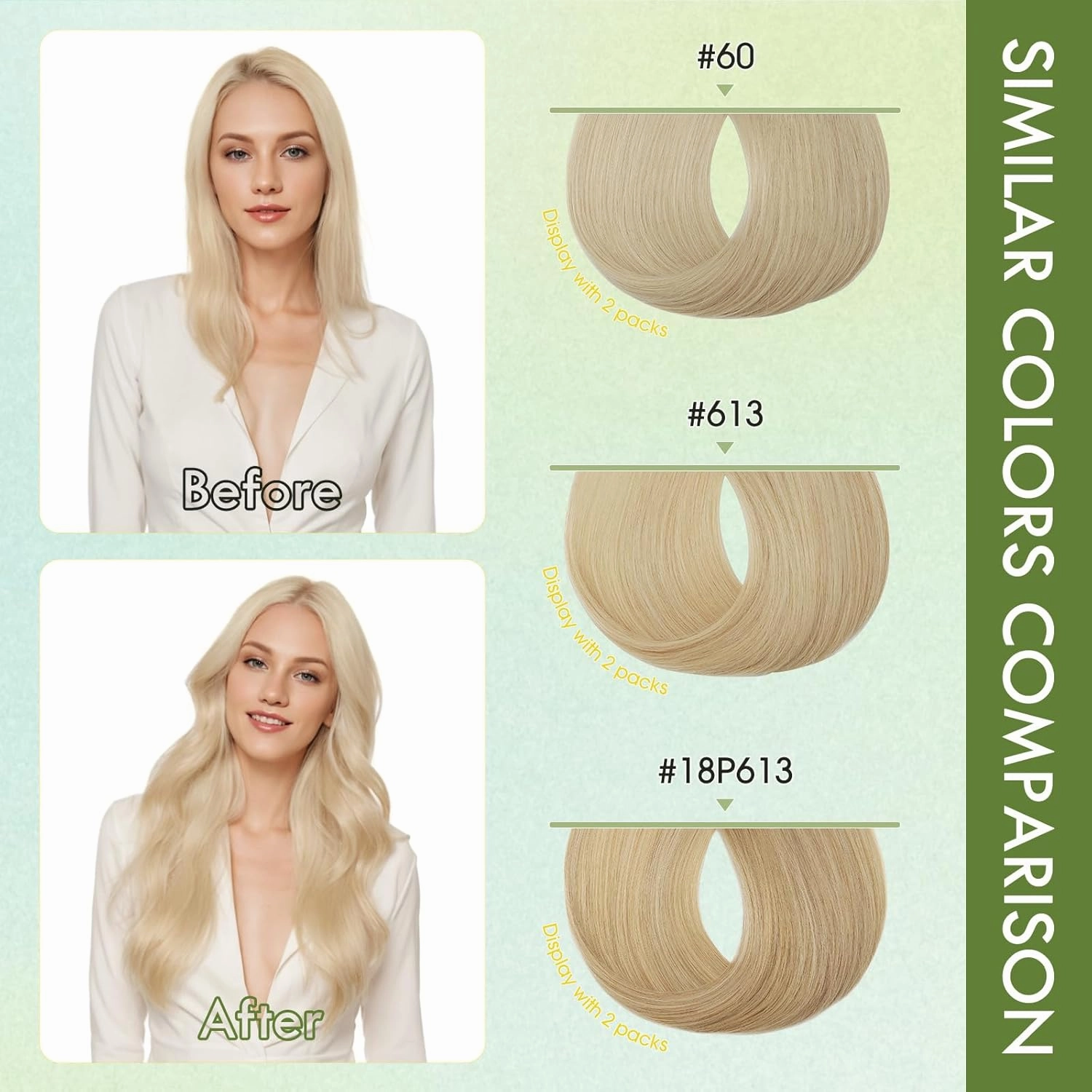 Hairro Microlinks Hair Extensions Micro Bead Human Hair Micro Ring Remy Hairpieces Cold Fusion Pre Bonded Keratin Stick Loop Hair For Women 14 inch 50g 100 Strands #18P613 Ash Blonde Mix Bleach Blonde