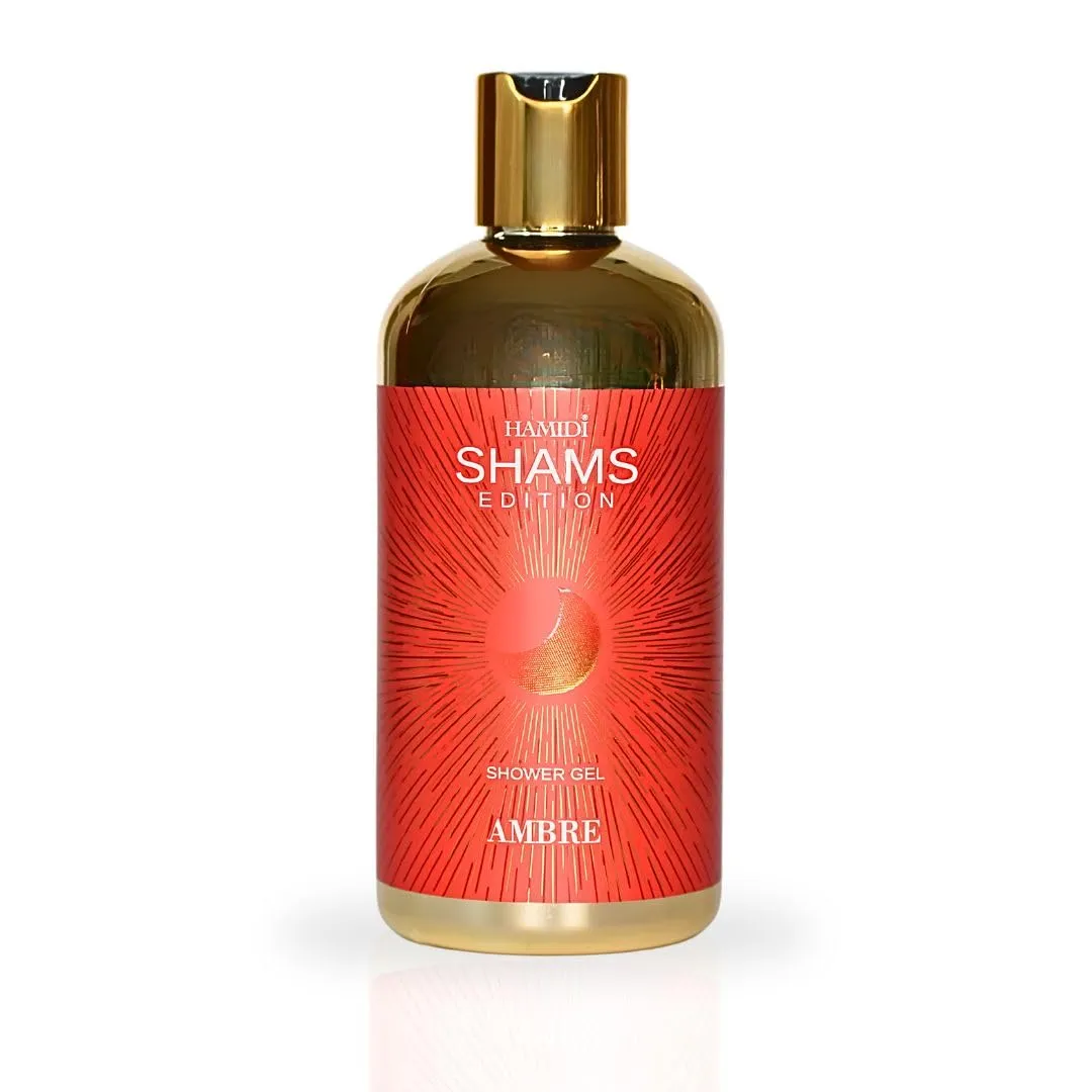Hamidi Shams Edition Ambre Shower Gel for Women 500ML (16.9 OZ) | Ultra Moisturizing & Skin Nourishing Formula Premium Womens Body Wash For Hydrated & Revitalized Skin Deep Moisturizing Body Wash