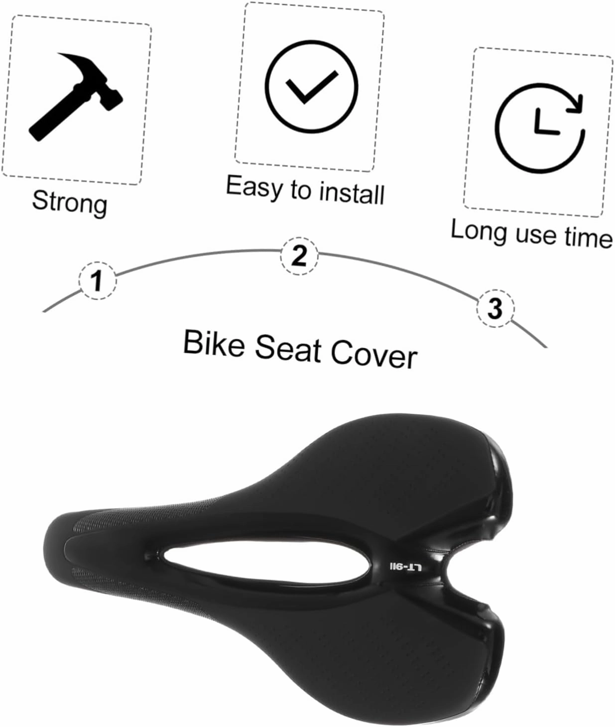 Happyyami 1pc Bicycle Seat Bike Creative Seat Cover Saddle Silicone Comfort Seat Cushion Cycle Seat Light Camping