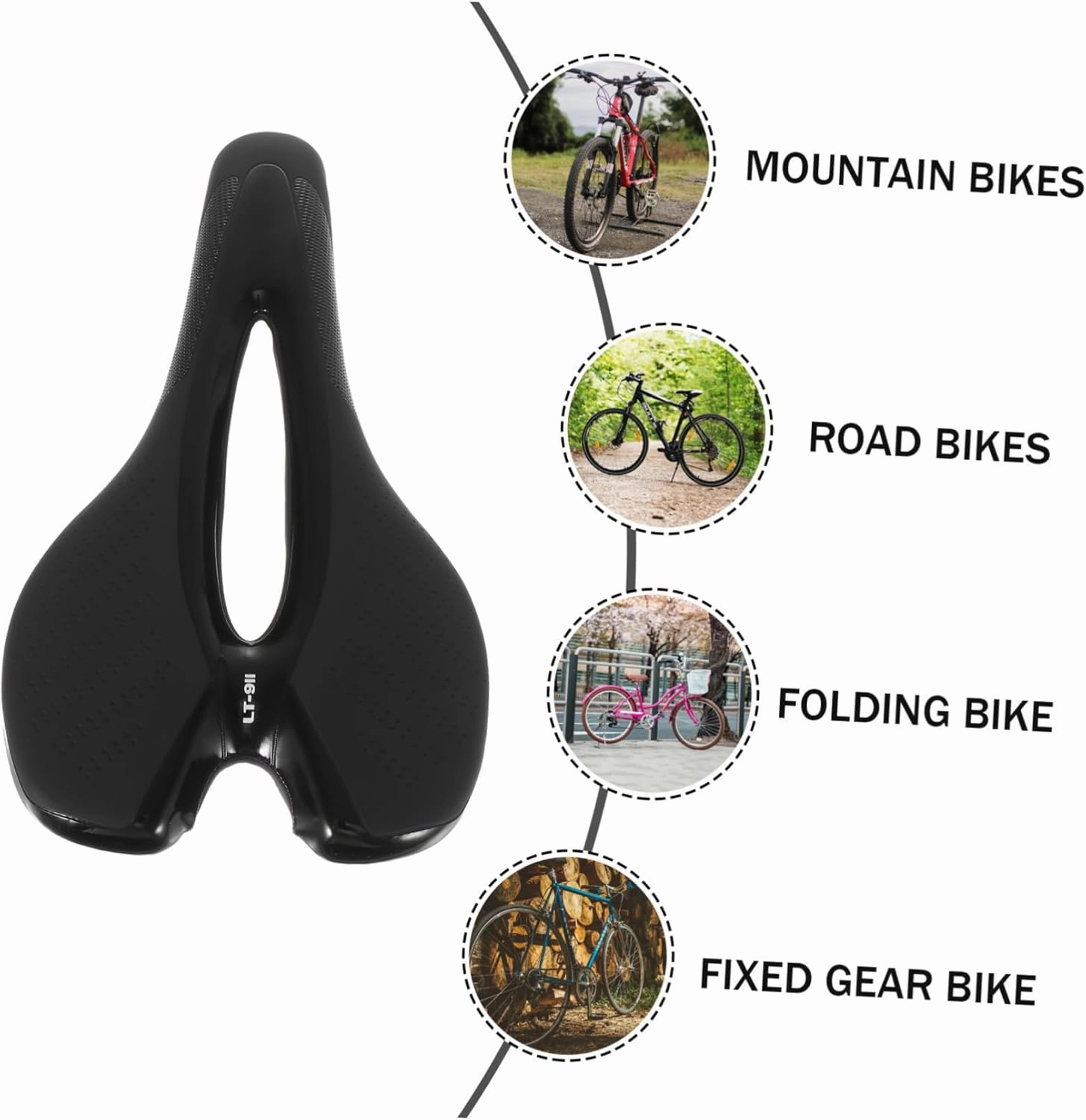 Happyyami 1pc Bicycle Seat Bike Creative Seat Cover Saddle Silicone Comfort Seat Cushion Cycle Seat Light Camping