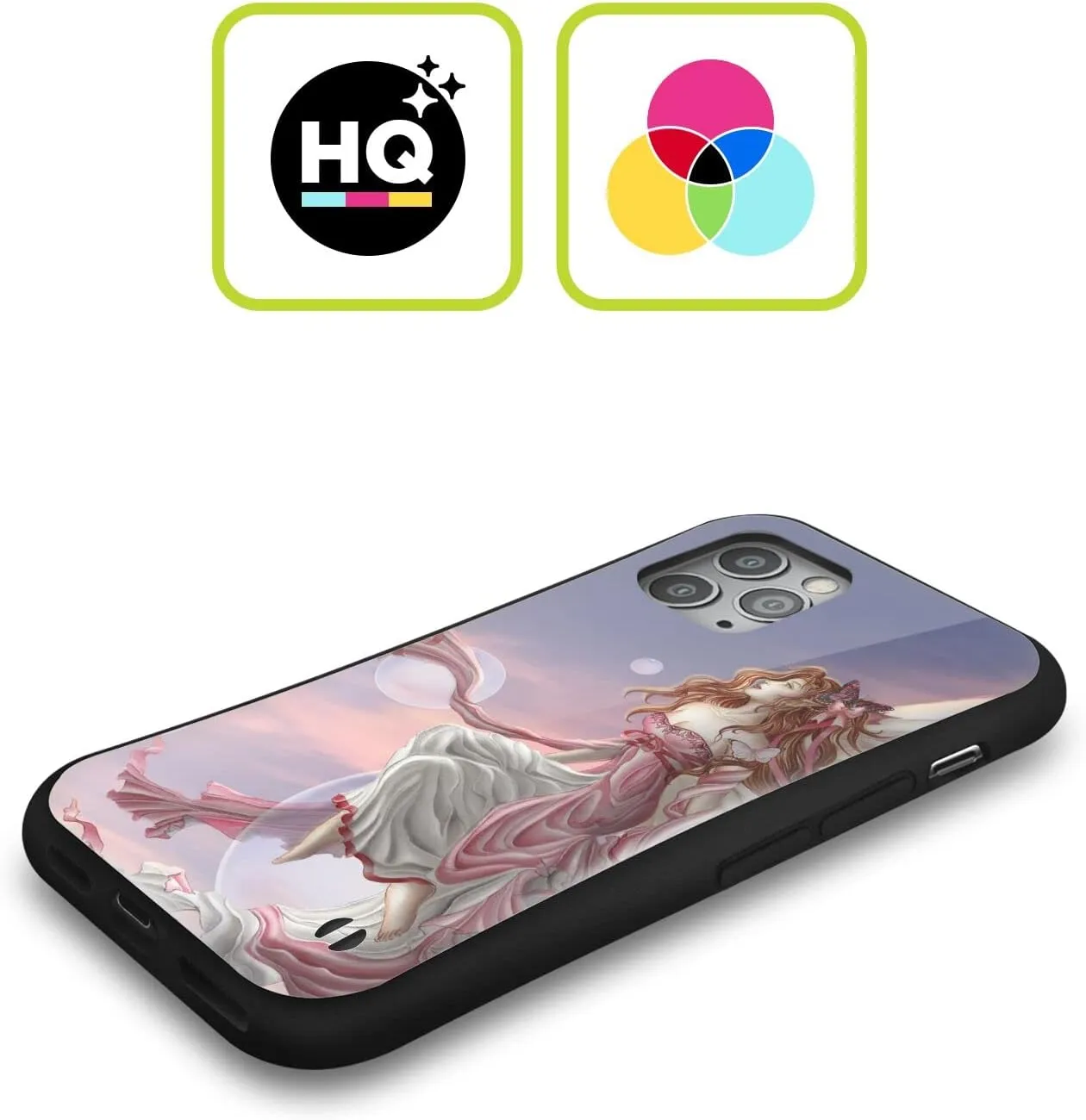 Head Case Designs Officially Licensed Nene Thomas Daybreak Pink Fairy Bubbles Hybrid Case Compatible with Apple iPhone 16