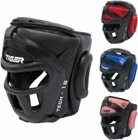 Headguard for Boxing, MMA Training - Head Guard with Removable Face Grill, Cheeks, Ear, Mouth Protection-Headgear for Muay Thai, Kickboxing, Karate, Taekwondo, Martial Arts (Blue, Small/Medium)