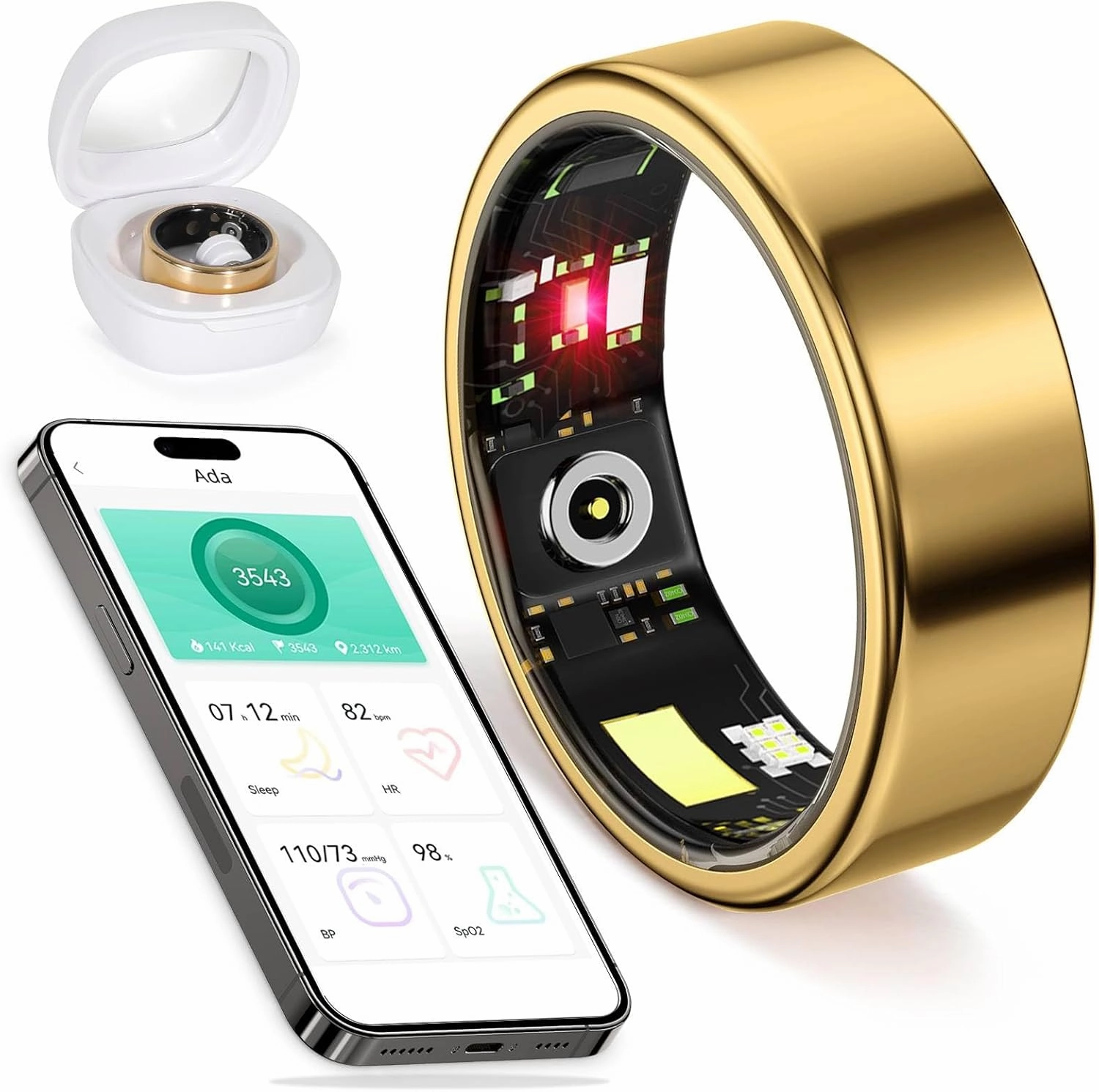 Health Tracker Fitness Sleep Monitor for Women (Gold11#)