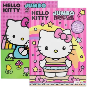 Hello Kitty Coloring Book 2 Title, Fun Game Workbook for Learning Drawing Coloring, Gift for Kids Toddler Activity at Classroom Home, 80 Pages 36-Pack