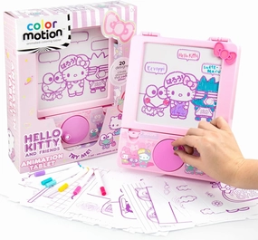 Hello Kitty and Friends Color Motion Animation Tablet - Turn Drawings Into Kitty With 20 Design Inserts, Coloring Markers, Drawing Pad, Sanrio Stuff, Sketch Pad