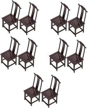 Hemoton 10pcs Miniature Doll House Chairs Vintage Furniture Models Compact for Dollhouse Accessories Boys and Girls Playtime Unique for Day Birthdays