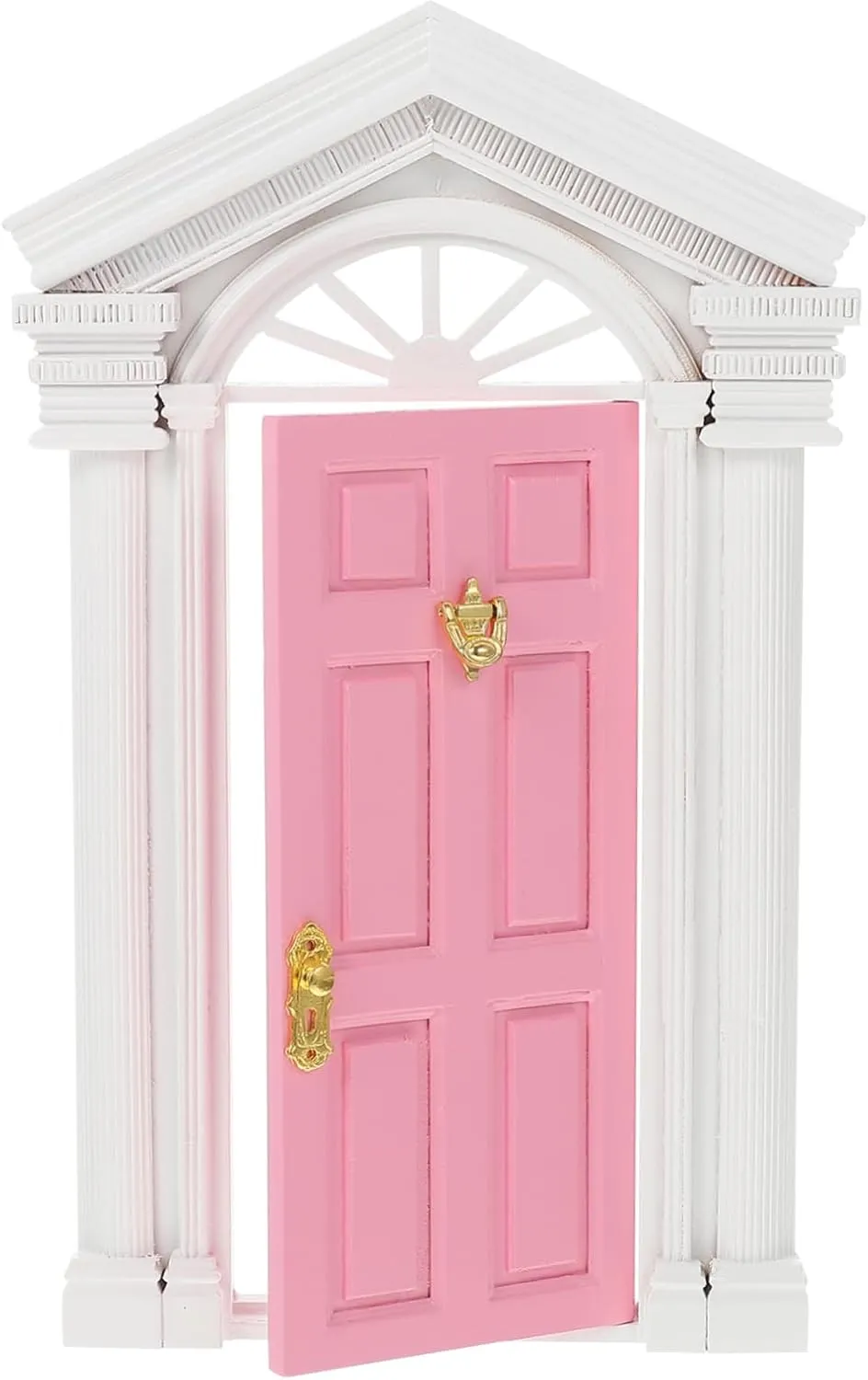 HEMOTON Beautiful Crafted Miniature Door Mini House Adornment 1:12 Scale Fairy Door Decor Smooth Surface Elegant Look