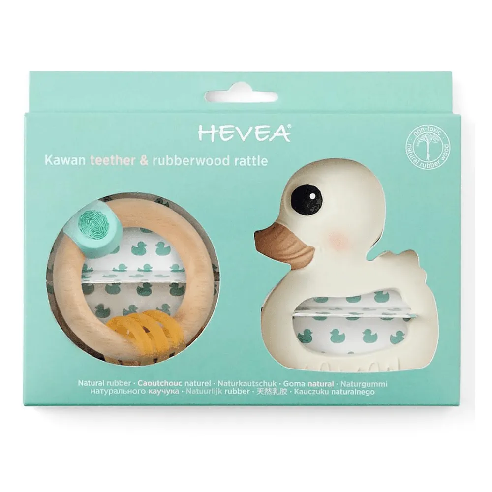 Hevea Kawan Teether & Rattle Gift Set