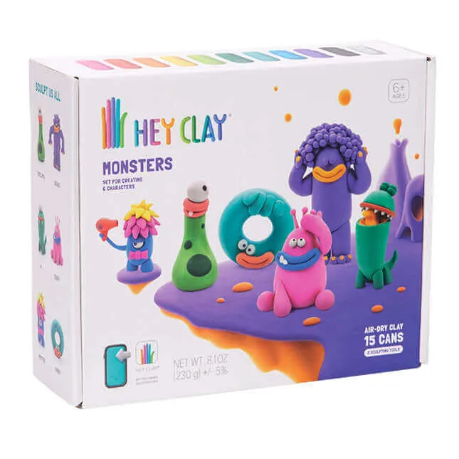 Hey Clay Monsters Air Dry Modeling Clay Kit