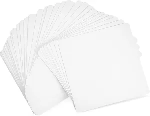 Homoyoyo Blank Watercolor Cards 50 Pcs Square Cardstock Cotton for Painting Drawing DIY