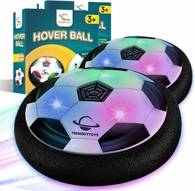 Hover Soccer Ball, Set of 2 LED Light Foam-Floating Ball-Soccer Player use for Indoor Game-Great Toy Gift for Boys and Girls