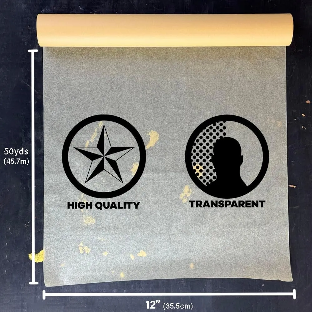 Hyatt's Nickel Canary Yellow Sketch Tracing Paper Roll, 18 inch X 50 Yard I Parchment Translucent Paper Vellum I Lightweight Paper for Drawing, Sketching, Drafting, Overlay