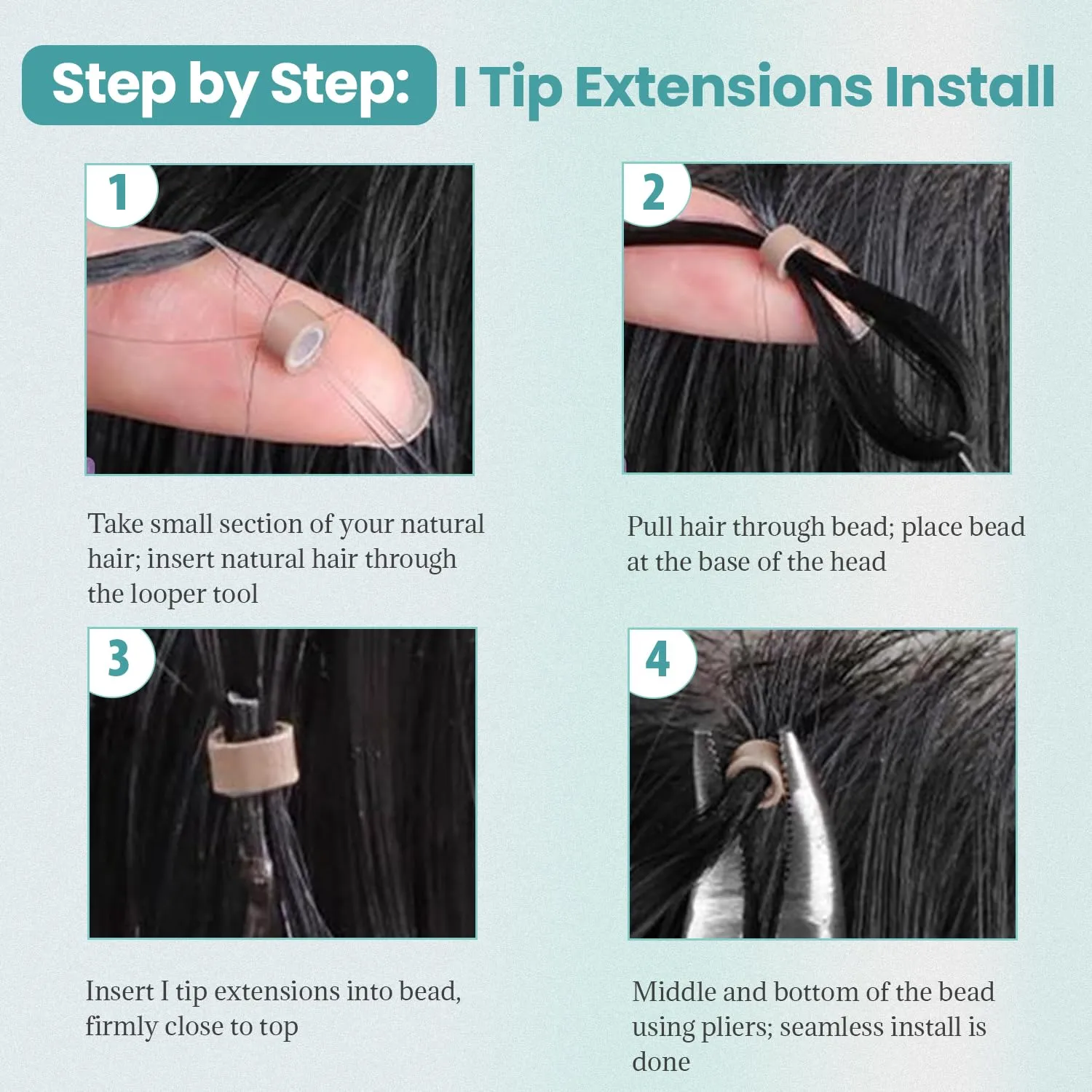 I Tip Hair Extensions Kinky Curly Keratin Tip Extensions Real Human Hair 18 Inch Natural Black Curly I Tip Human Hair Extension Cold Fusion Remy Hair Curly I Tips for Black Women 50 Strands 50Grams
