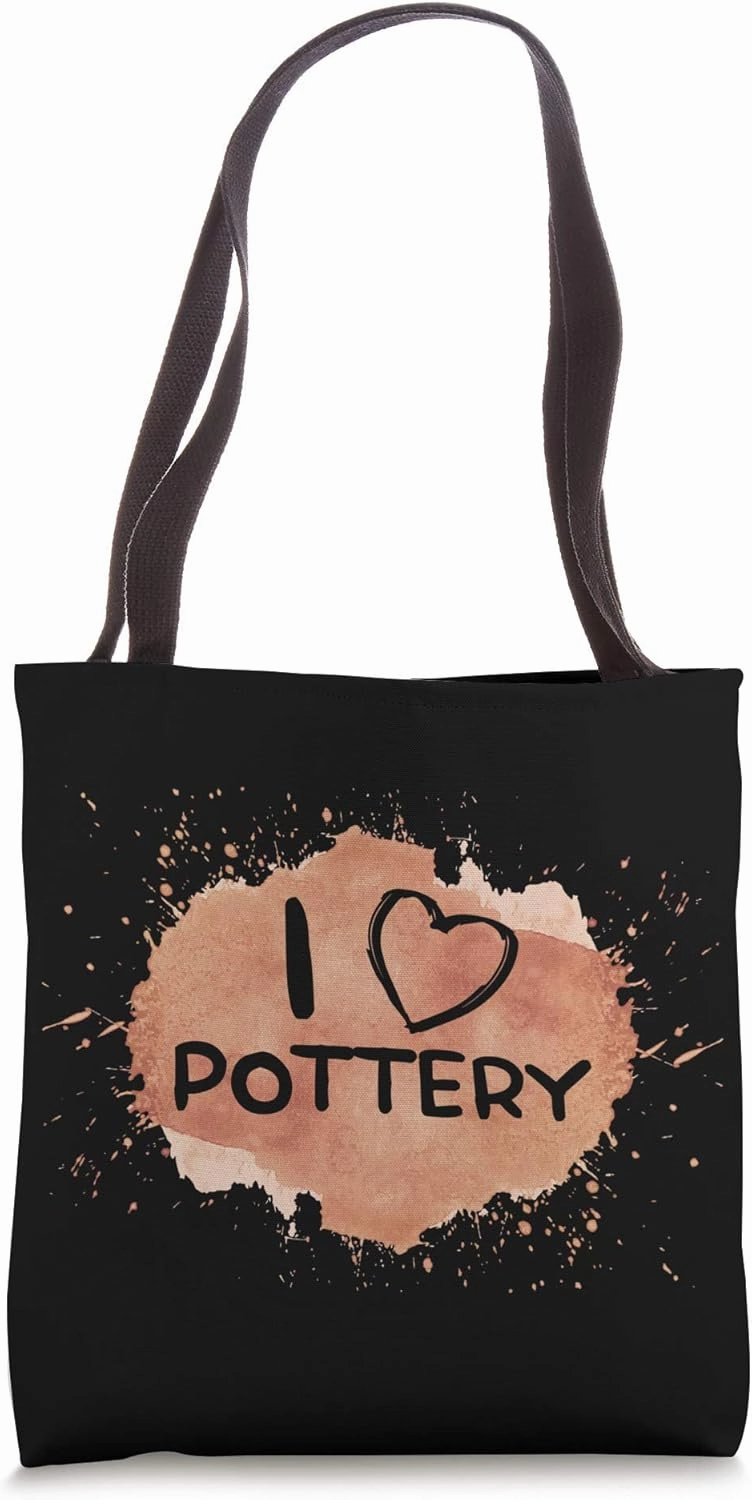 I Love Pottery Clay Handmade Pot Kiln Ceramist Gift Tote Bag