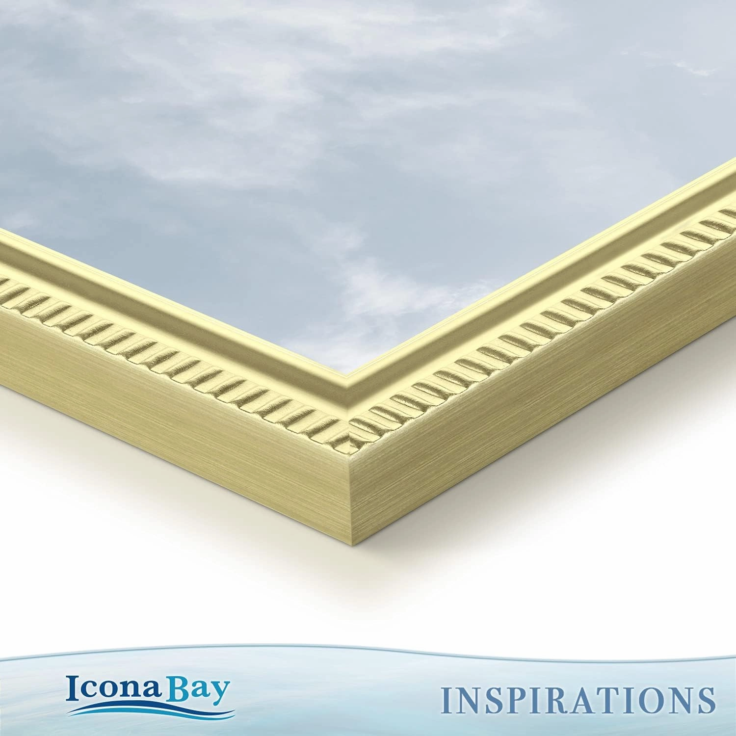 Icona Bay 8x10 Picture Frames (Gold, 6 Pack), Beautifully Detailed Molding, Contemporary Picture Frame Set, Wall Mount or Table Top, Inspirations Collection