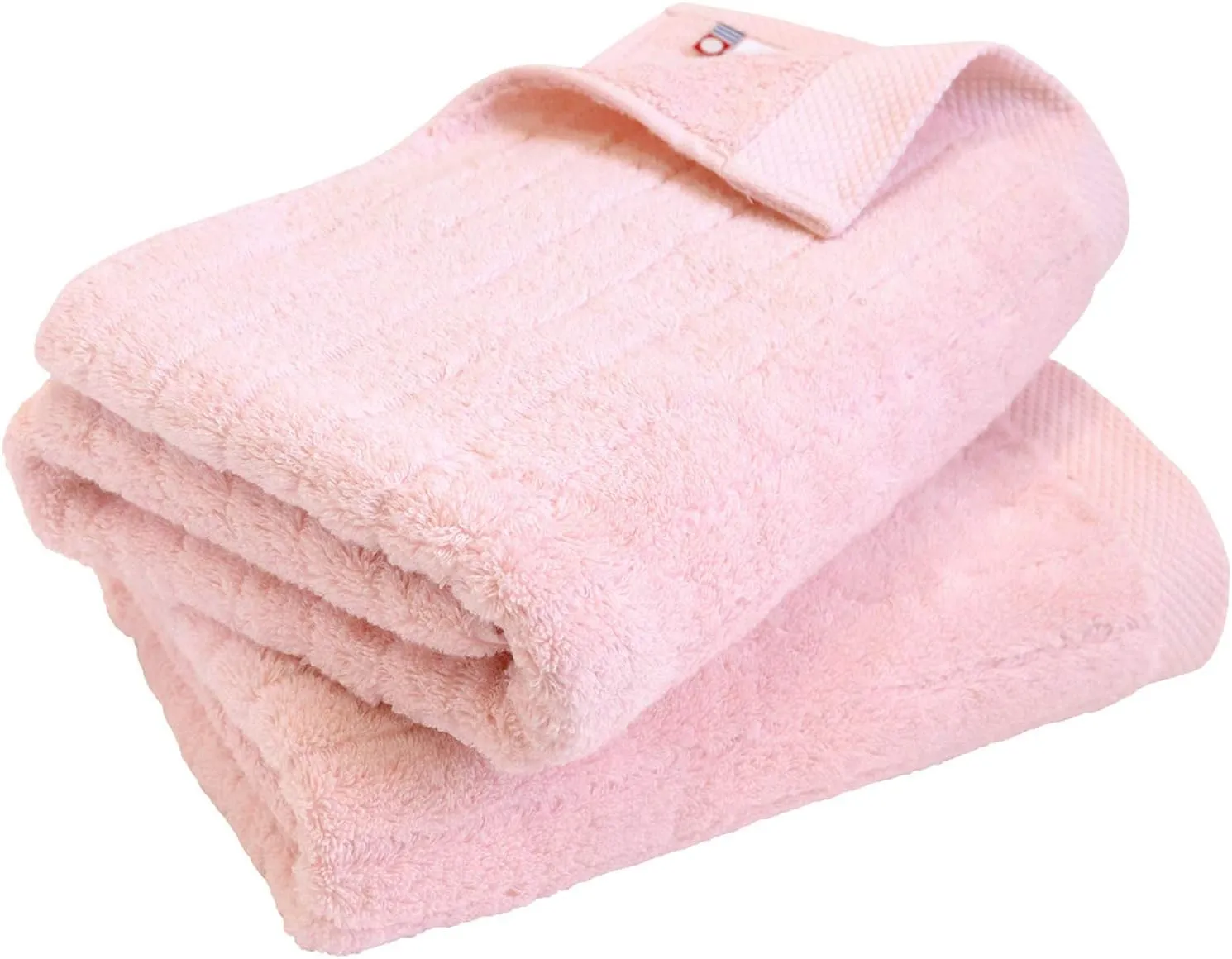 Imabari Towel, 2-Piece Bath Towel Set, Japanese Towels, Soft and Fluffy Towel, Luxury Cotton, Moss Pink