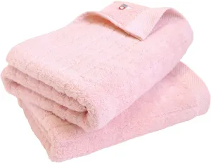 Imabari Towel, 2-Piece Bath Towel Set, Japanese Towels, Soft and Fluffy Towel, Luxury Cotton, Moss Pink