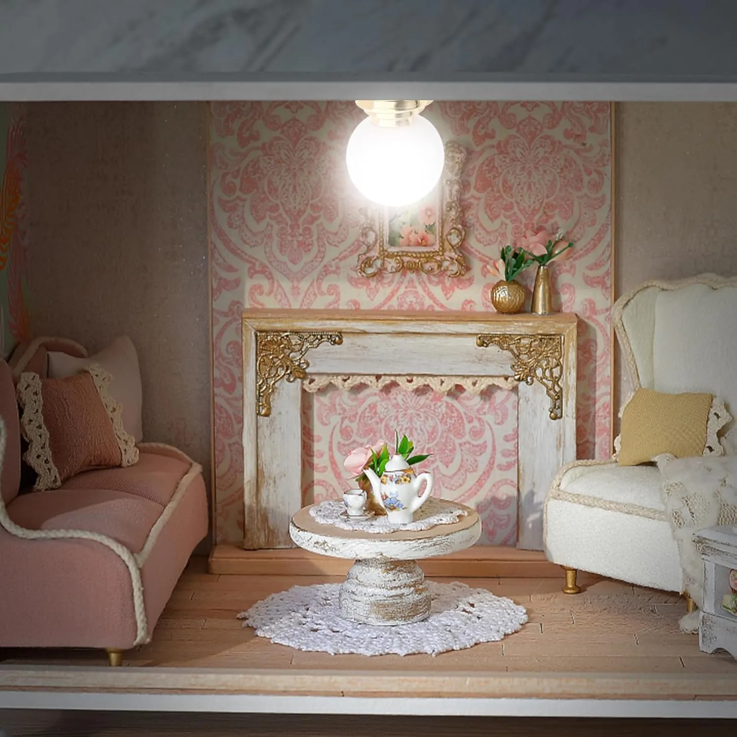 IMIKEYA Miniature Dollhouse LED Ceiling Lamp Pendant Light for Dollhouse Decor Enhances Realism Houses