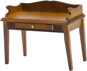 IMIKEYA Miniature Writing Desk Model Vintage Dollhouse Furniture for Classroom Decor for Mini House and Scene Display Realistic Design and Compact