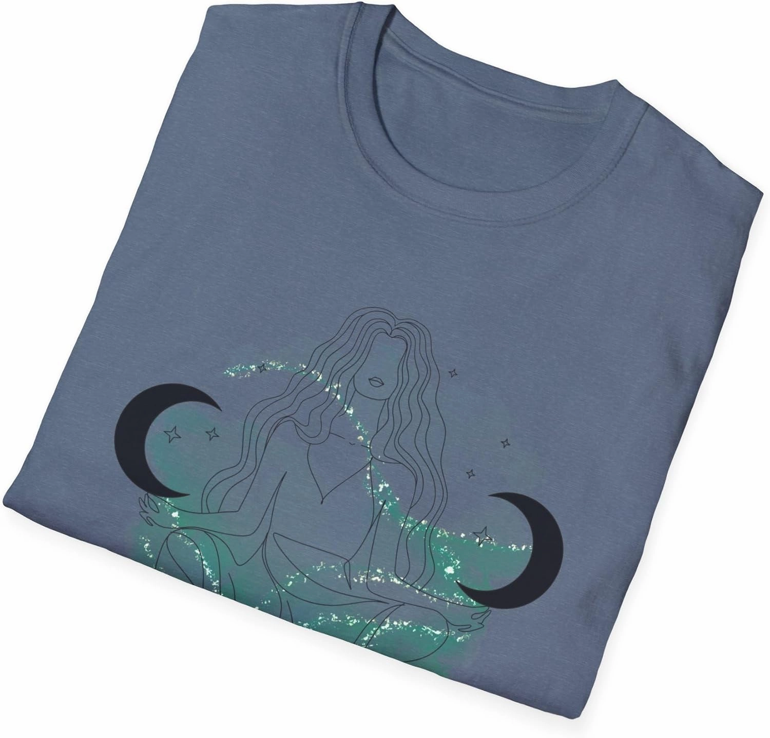 in Tune with The Moon Celestial T-Shirt, Bohemian Tee, Astrology Shirt, Casual Wear, Celestial Art Tee