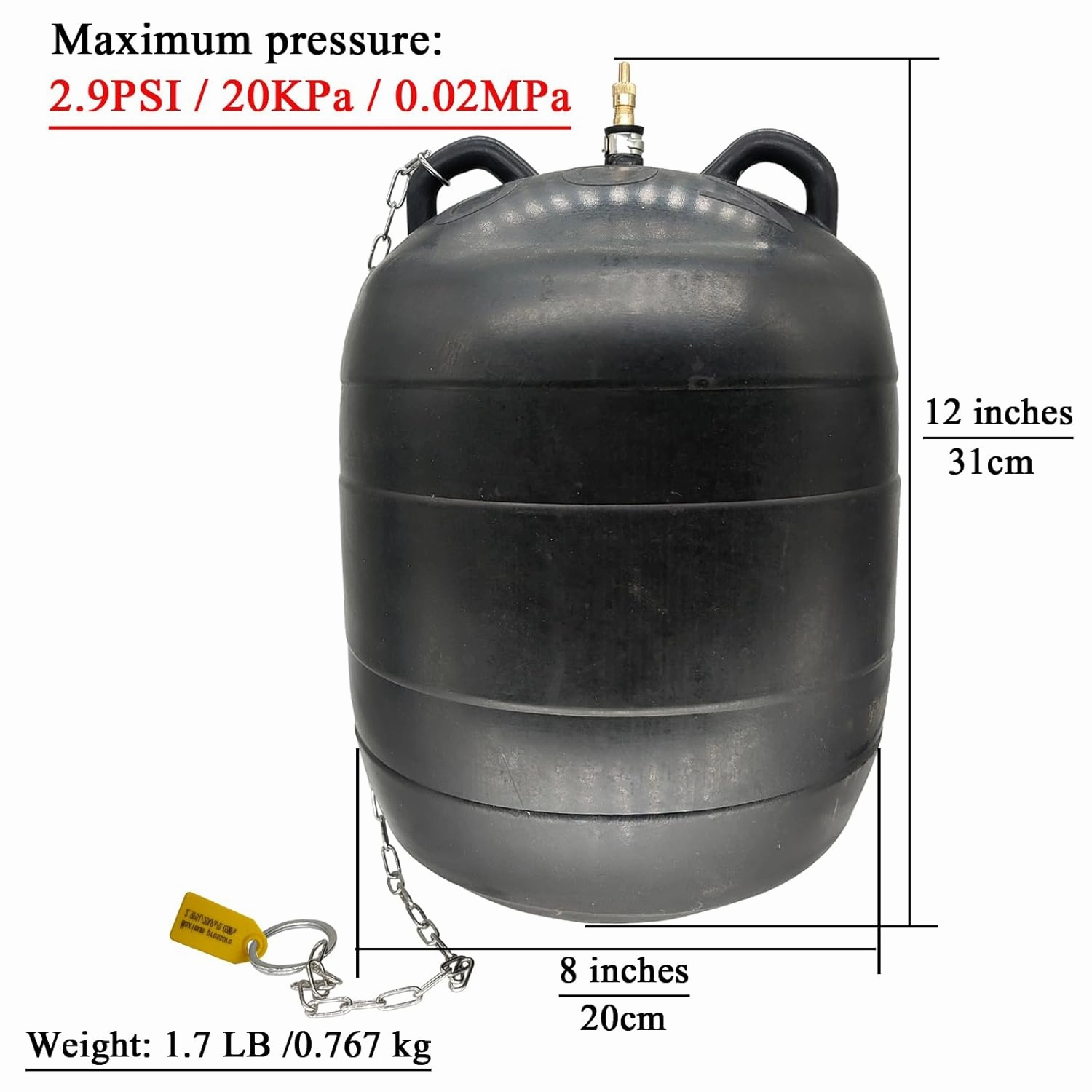 Inflatable Sewer Test Plug Balloon - 8 Inches