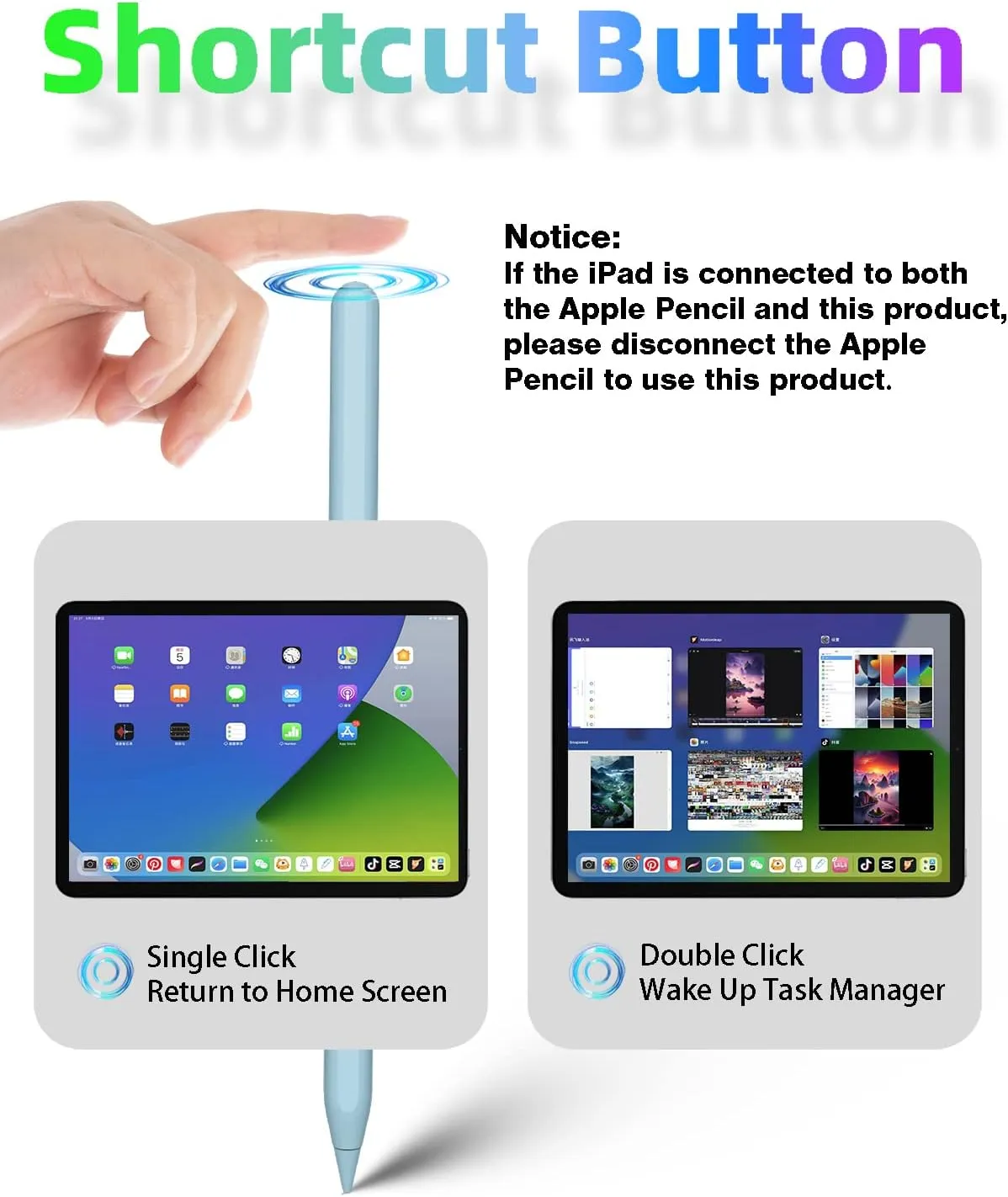 iPad Pencil 2nd Generation with Magnetic Wireless Charging, Same as Apple Pencil 2nd Generation,The Pen Compatible with iPad Pro 11 in 1/2/3/4,iPad Pro 12.9 in 3/4/5/6,iPad Air 4/5,iPad Mini