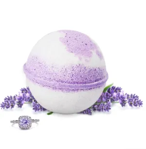 Ivy & Bauble Aromatherapy Handmade Bath Bombs with Surprise Ring Gift Inside for Women, Lavender Scent, Made in USA, Made Without Paraben, Preservatives, Phosphate, Large 10 oz, Ring Size 7