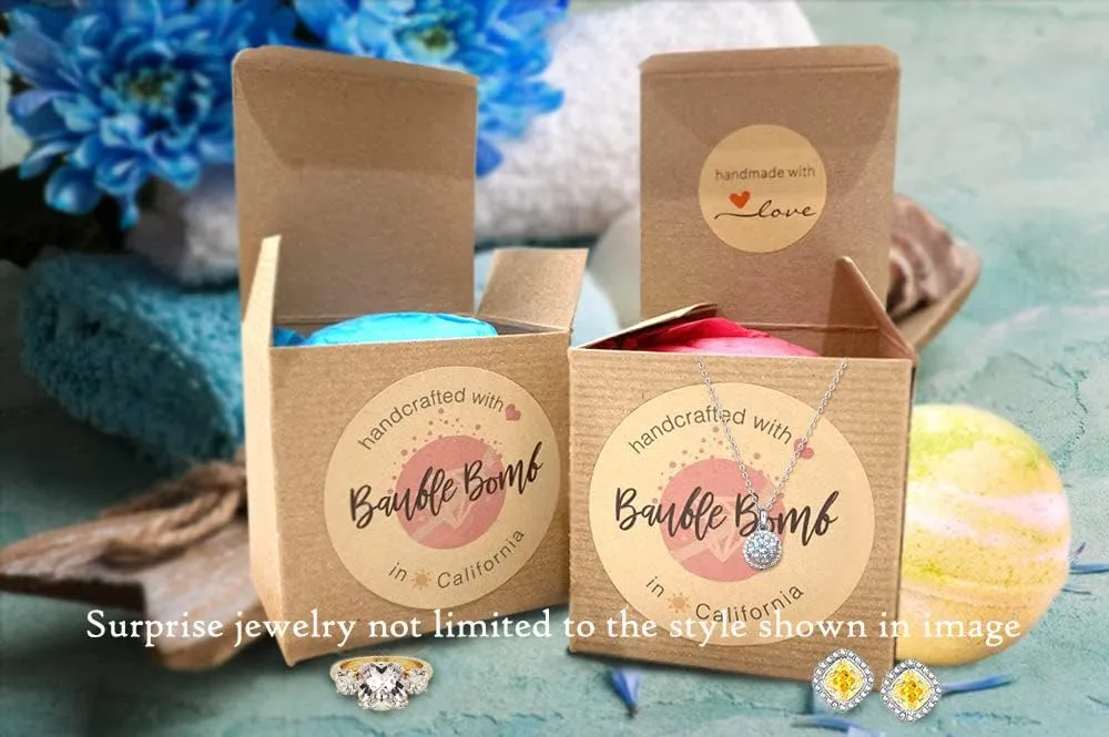 Ivy & Bauble Handmade Bath Bombs with Surprise Earrings Inside for Women, Tropical Scent, Made in USA, Made Without Paraben, Preservatives, Phosphate, Large 10 oz