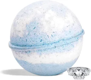 Ivy & Bauble Handmade Bath Bombs with Surprise Ring Inside for Women, Fresh Scent, Made in USA, Made Without Paraben, Preservatives, Phosphate, Large 10 oz, Ring Size 8
