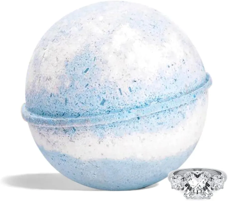 Ivy & Bauble Handmade Bath Bombs with Surprise Ring Inside for Women, Fresh Scent, Made in USA, Made Without Paraben, Preservatives, Phosphate, Large 10 oz, Ring Size 8
