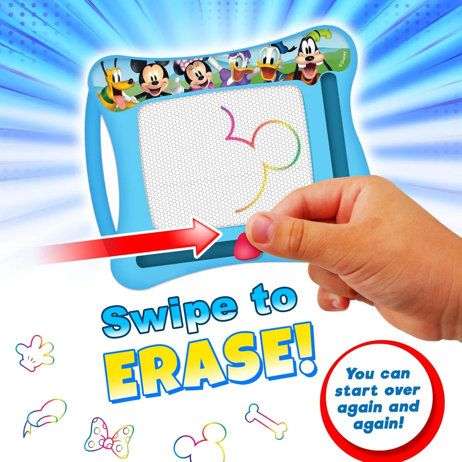 JA-RU Disney & Marvel Magnetic Drawing Board for Kids (3 Units Assorted) Disney Princess, Mickey Mouse, Spiderman. Mess-Free Car Ride Activities. Preschool Learning Toys. ABC-6906-3s