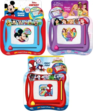 JA-RU Disney & Marvel Magnetic Drawing Board for Kids (3 Units Assorted) Disney Princess, Mickey Mouse, Spiderman. Mess-Free Car Ride Activities. Preschool Learning Toys. ABC-6906-3s