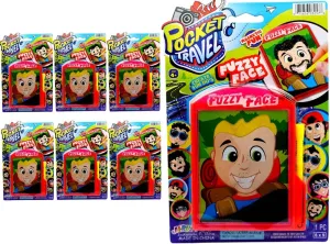 JA-RU Magnetic Face Toy (6 Units) Funny Beard, Hair & Fuzzy Face Magnetic Toy. Hand Held Road Trip Games. Retro Toys for Kids. Christmas Stocking Stuffers. 3257-6