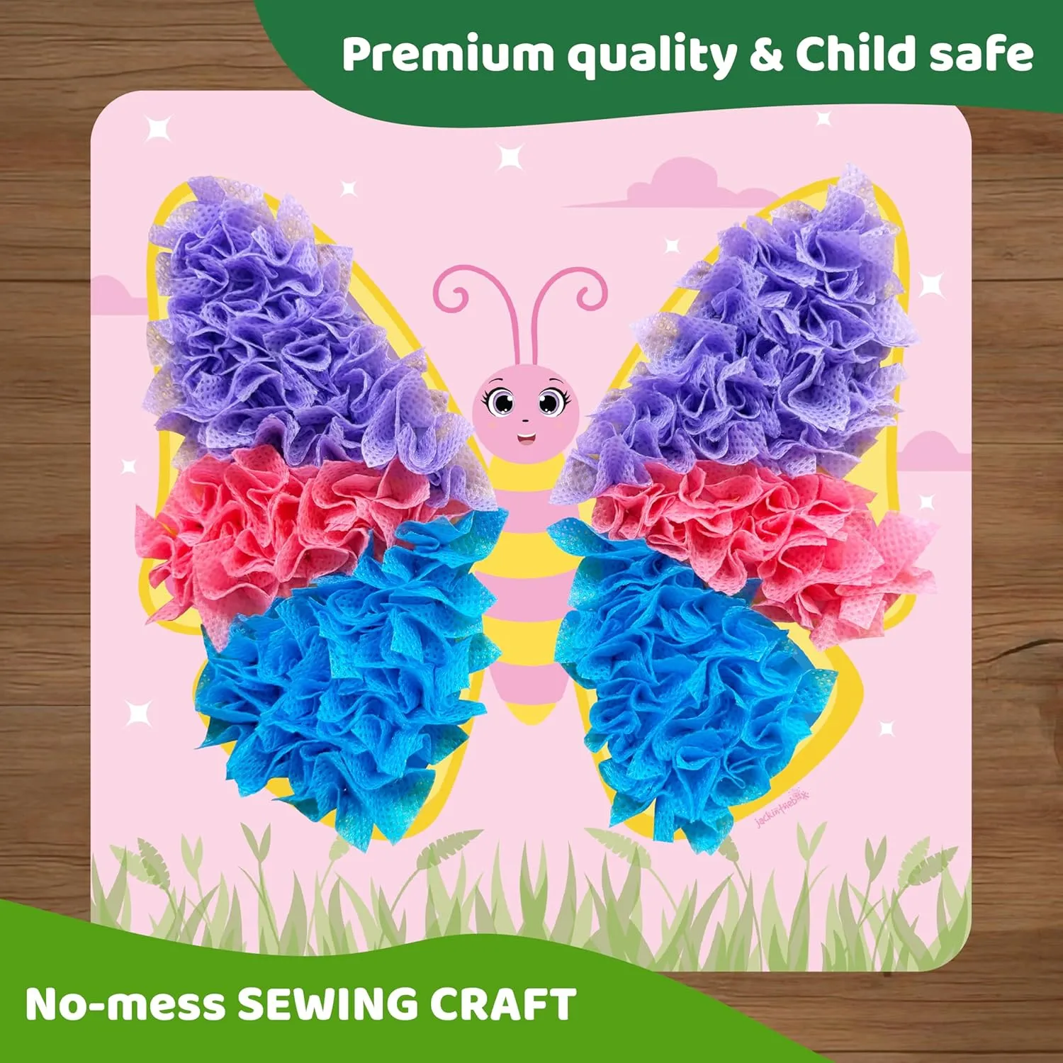 jackinthebox Poke Poke Art for Kids - Unicorns, Mermaids, Princess,Cupcakes, Mess-Free Sewing Art for Kids, Toys for Girls and Boys Ages 4 5 6 7 8. (Animals)