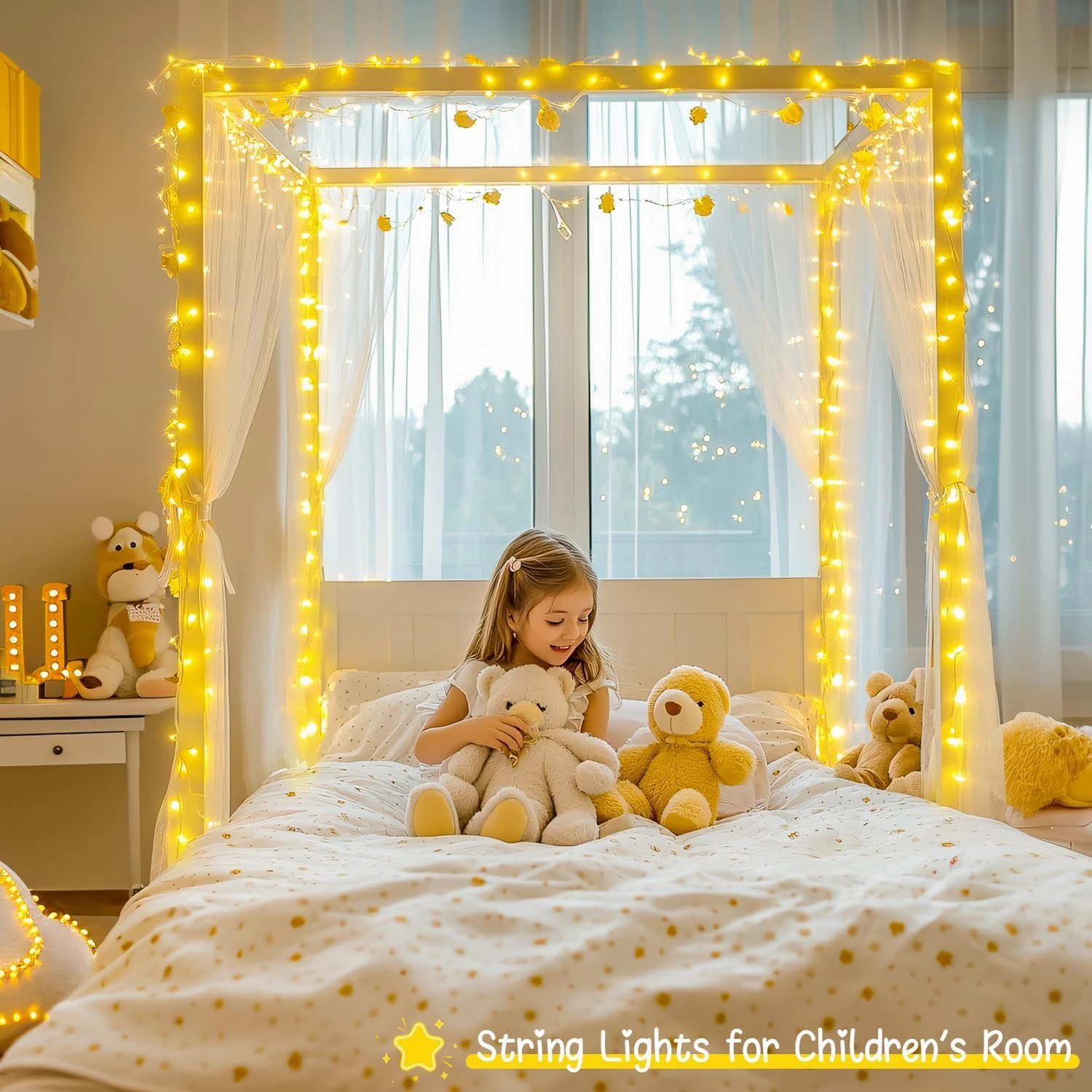 JMEXSUSS 2 Pack Battery Operated String Lights with Remote Outdoor Indoor, Total 66ft 200 LED Twinkle Fairy Lights Battery Operated for Bedroom Classroom Tree Party Wedding Christmas Decor(Warm White)